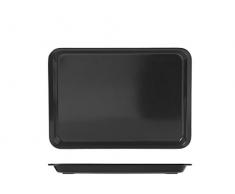 H+H Tablett mit Rand, Melamin, schwarz, 35 x 25 x 2 cm
