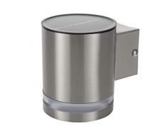 Smartwares Solar-Wandleuchte mit Sensor Garten Außenlampe 0,5W Silber GWS-003-DS