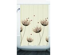 Duschvorhang Anti Schimmel Effekt Badewannenvorhang Wasserdicht inkl.12 Ringe (Löwenzahn)