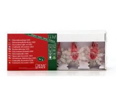 Konstsmide 1285-203 LED Dekolichterkette Schneekristalle / für Innen (IP20) / 24V Innentrafo / 8 kalt weiße Dioden / transparentes Kabel