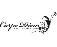 INDIGOS WG20195-31 Wandtattoo w195 Carpe Diem Wandaufkleber 96 x 27 cm, rot