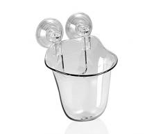 Sunlit Heavy Duty Power Lock Doppel Saugnapf Zahnbürstenhalter Zahnbürstenhalterung Rasiererhalter – Alternative zur Wandhalterung für Zahnpasta, Bürste – Badezimmer Küche Zubehör Organizer