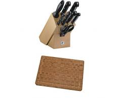 Zwilling twin Gourmet Messerblock 9-tlg. inkl. Bambus Schneidbrett, mittel