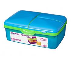 Sistema Lunch Slimline Quaddie Box, 1,5 l, blau/grün