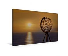 Calvendo Premium Textil-Leinwand 75 cm x 50 cm Quer, Am Nordkap | Wandbild, Bild auf Keilrahmen, Fertigbild auf Echter Leinwand, Leinwanddruck Orte Orte