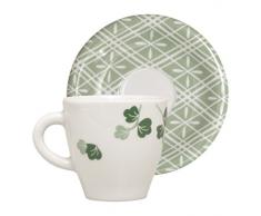 Excelsa Magatama Tasse Kaffee mit Untertasse CL 10, Porzellan, Grün Mint, 6 x 6 x 6.2 cm