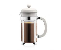 Bodum CAFFETTIERA Kaffeebereiter (French Press System, Permanent Edelstahlfilter, 1,0 liters) cremefarben