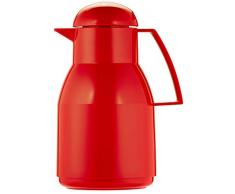 Helios Isolierkanne Top aus hochglänzendem Hartplastik mit Drehverschluss, rot, 1 l