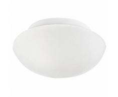 EGLO Ella Wandlampe, Stahl und Glas, E27, 60 W, Weiß, Opal matt, Ø 20 cm