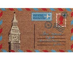 Coco&Coir® Premium kokos Fußmatte | Kokosnussmatte mit rutschfestem PVC | Fußwischer für den Eingangsbereich | für den Außen- und Innenbereich | 45 x 75 cm