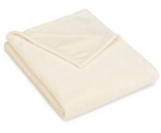 AmazonBasics - Kuscheldecke, aus samtweichem Plüsch - 127 x 152cm - Elfenbeinfarben