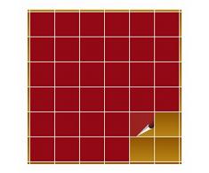FoLIESEN Fliesenaufkleber fÃ¼r Bad und KÃ¼che - 10x10 cm - dunkelrot glÃ¤nzend - 240 Fliesensticker fÃ¼r Wandfliesen