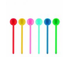 Bodum 2806-XY-70 Bistro Teelöffel, 14 cm 6-er Set, farbig assortiert