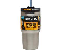 Stanley Adventure Thermo-Trinkbecher Quencher, 0.59 L, gebürsteter 18/8 Edelstahl, vakuumisoliert, Universaldeckel, Thermobecher Isolierbecher Kaffeebecher
