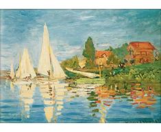 Kunstdruck auf Leinwand. Regatta bei Argenteuil. Bild von Claude Monet