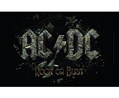 AC/DC Frühstücksbrettchen, Kunststoff, schwarz, 23.3 x 14.4 x 0.2 cm
