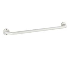 Wenko 18575100 Badetuchstange Basic M - Haltegriff, Wandgriff, Duschgriff, Edelstahl rostfrei, 66 x 6 x 9.5 cm, Weiß