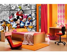 AG Design FTDXXL 0260 Disney Mickey Mouse, Papier Fototapete Kinderzimmer- 360x255 cm - 4 teile, Papier, multicolor, 0,1 x 360 x 255 cm