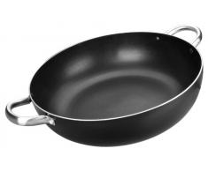 Ibili Bratpfanne I-Chef tief mit Griffen 40 cm, Aluminium, schwarz/silber