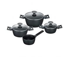 Berndes 11301 Alu Induction Kochtopfset 4-teilig, Aluminium, schwarz