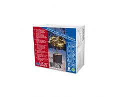 Konstsmide 6632-117 Micro LED Lichterkette / für Außen (IP67) / schutzisoliert/umgossen / mit 9h Timer / 120 warm weiße Dioden / schwarzes Softkabel