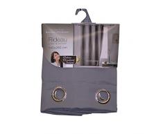 Douceur dIntérieur Vorhang mit Ösen, Polyester, Polyester, grau, 260x140 cm