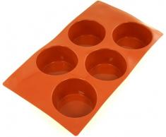 World Cuisine Silikonform mit Antihaftbeschichtung Muffin 3.13in rot