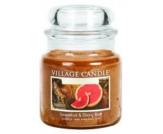 Village Candle Grapefruit und Ebenrinde Duftkerze, 454 g, Glas, Beige, 9.9 x 9.5 x 12.9 cm