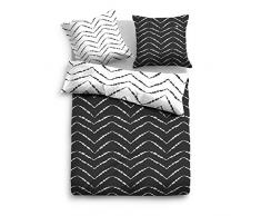 TOM TAILOR 0069845 Satin Bettwäsche Garnitur mit Kopfkissenbezug (Baumwolle) 1x 155x200 cm + 1x 80x80 cm, schwarz