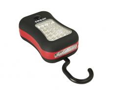 Arcas 30700019 Werkstattleuchte mit 24 LED und 4 Zusatz LED Lampen, Magnet auf Rückseite, ausklappbarer Haken