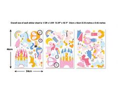 Walltastic Motiven aus Unicorn Kingdom Wandaufkleber, Polypropylene, Multi, 25 Large Sheets