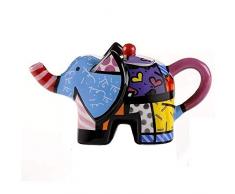 Romero Britto Giftcraft Mini Teekanne Elefante, 15 x 7.5 cm