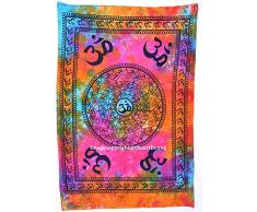 Art Box Store Indisches Om Hippie Mandala Psychedelic Kleine Wandbehang Überwurf ethnischen religiösen Poster Baumwolle handgefertigt Yogamatte