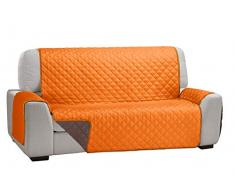 Martina Home Martina Dual Cover Sofaüberwurf mit wendbarer Polsterung 4 Plätze Orange/Braun