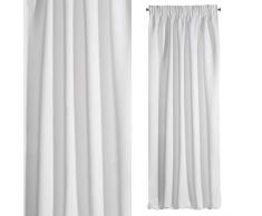 Eurofirany ZAS/LOGAN/B Vorhang, Polyester, Weiß, 135x270 cm