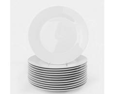 Holst Porzellan BL 031 FA1, Vorteilspack 12er Set Speiseteller 31 cm, Porzellan