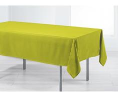 Douceur DIntérieur - 1721497, Tischdecke Rechteckige , 140 X 250 Cm , Punchy , Polyester Unifarben , Grün