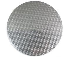 PME Runde Tortenplatte 25 cm, 11 mm dick, Kunststoff, Silber, 25 x 1.1 x 25 cm