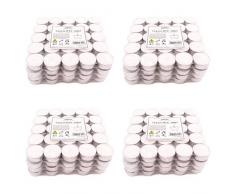 pajoma Teelichter weiß unbeduftet 400 Stück, 3,8cm Paraffin Brenndauer: 4 Std.