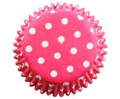 PME Backförmchen für Cupcakes aus Papier mit rosanen Tupfen, StandardgröÃe, 60er Pack, Kunststoff, Pink, 7 x 7 x 2.8 cm, 60-Einheiten