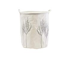 House Doctor Wäschesack Holz weiß 40 x 40 cm