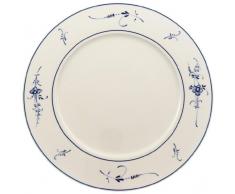 Villeroy & Boch Vieux Luxembourg Platzteller, 30 cm, Premium Porzellan, Weiß/Blau