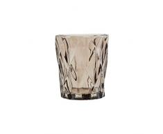 House Doctor Kerzenständer Facet, braun, 8,25 x 8,25 cm