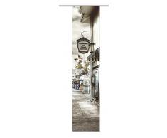 Home fashion 87124-796 H: 300 x B:60 cm Schiebevorhang HARBORSIDE, Dekostoff, schwarz / weiÃ
