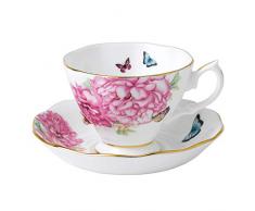 Miranda Kerr by Royal Albert 40001820 Teetasse und Untertasse &quotFreundschaft&quot, Knochenporzellan, weiß, 13.9 x 13.9 x 6.9 cm, 2