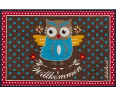 wash + dry 056454 Fußmatte Adelheid Eule, 50 x 75 cm