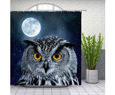 Lileihao Duschvorhang, wasserdicht, Polyester-Stoff, Heim-Bade-Dekoration, Zubehör zum Aufhängen, Set Multi-3193