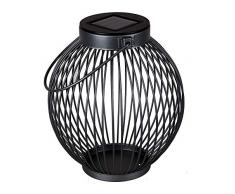 Pauleen 48070 Sunshine Harmony Solar-Laterne Grau für außen-Balkon oder Garten, Metall, 0.005 W