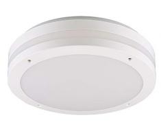 Reality Leuchten LED Außen Deckenleuchte Kendal R62151131, Kunststoff weiß, inkl. 12 Watt LED