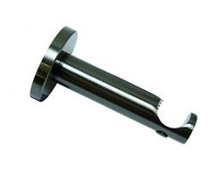 GARDINIA Träger mit Metallmontageplatte für Gardinenstangen, 1-läufig, Offen, Alle Montage-Teile inklusive, Serie Chicago, Durchmesser 20 mm, Titan